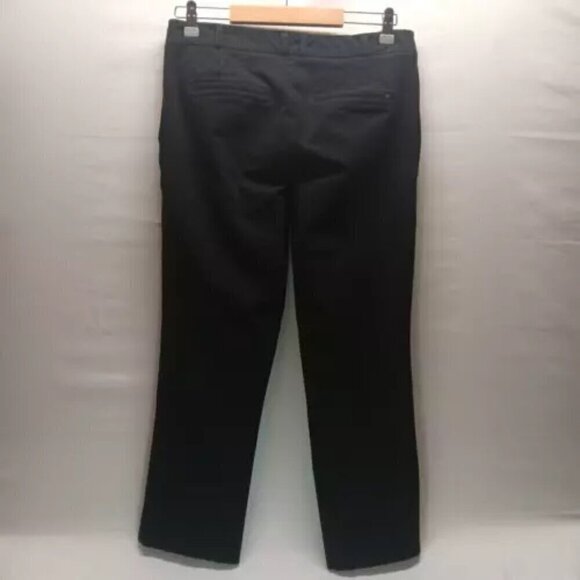 Banana Republic Slim Fit Black Solid Ankle Pants Size 4 Stretch GUC - Picture 4 of 9